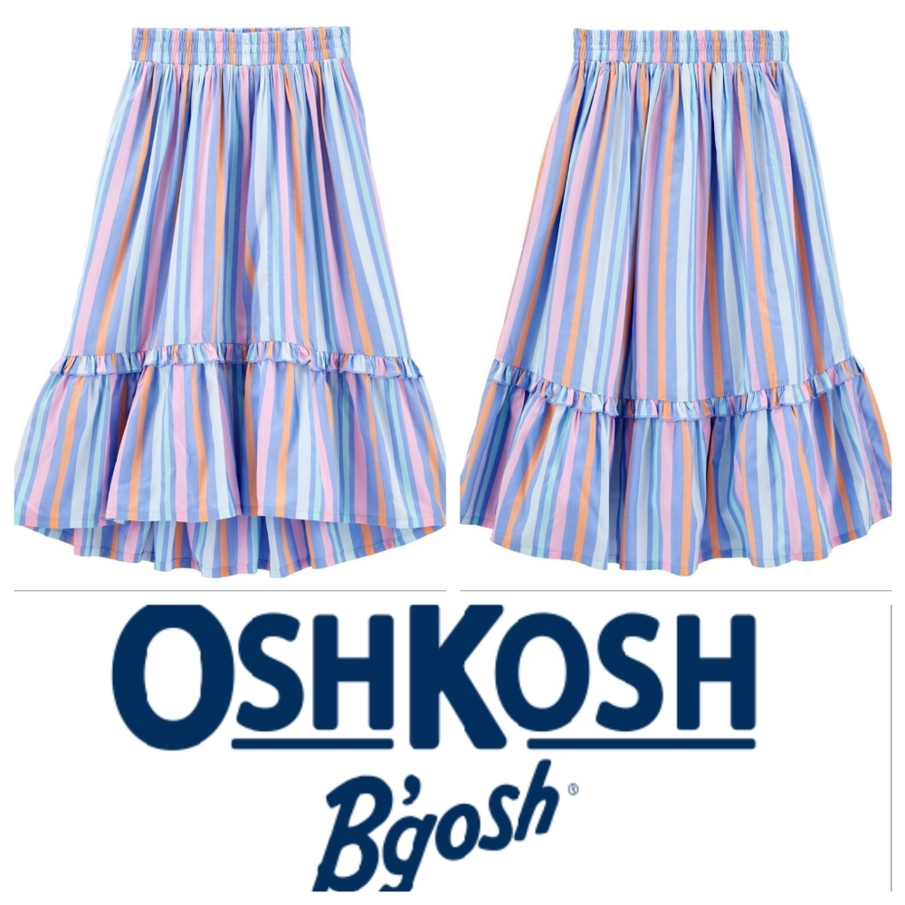 OSHKOSH Girl Striped Midi Skirt | Size: 7 NWT